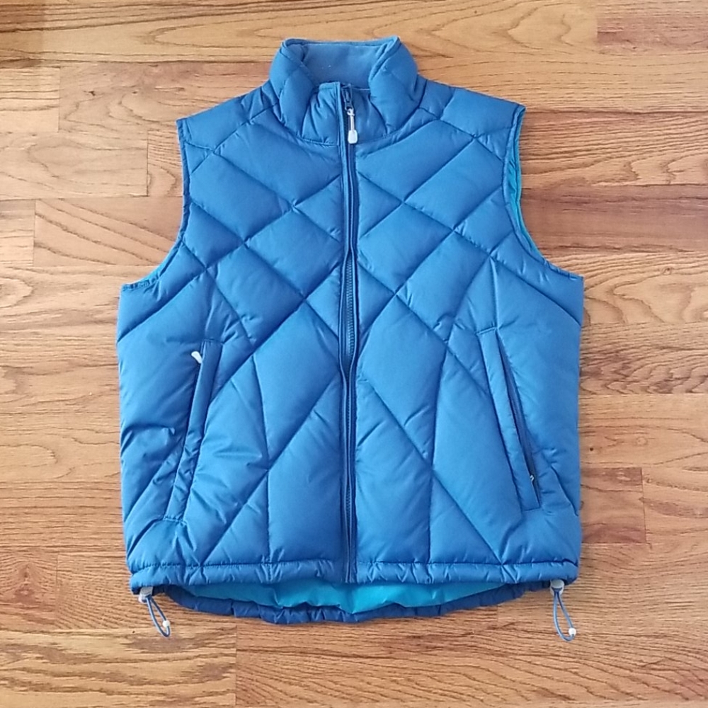Cabelas Womens M Blue 650 Goose Down Puffer Vest